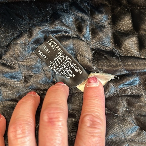 Wilson”s the leather experts black leather jacket with lining sz L (no belt) - Picture 8 of 17